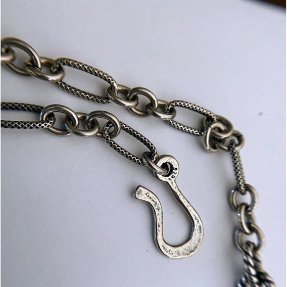 Statement African Batik Bone Bead Necklace Tribal 925 Silver Chunky Boho - Picture 3 of 5